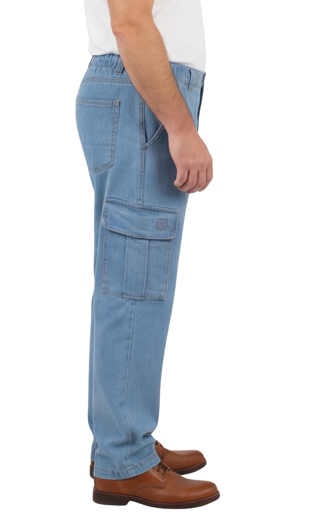 Men's Lightweight Double Cargo Pocket Pull-On Jeans
