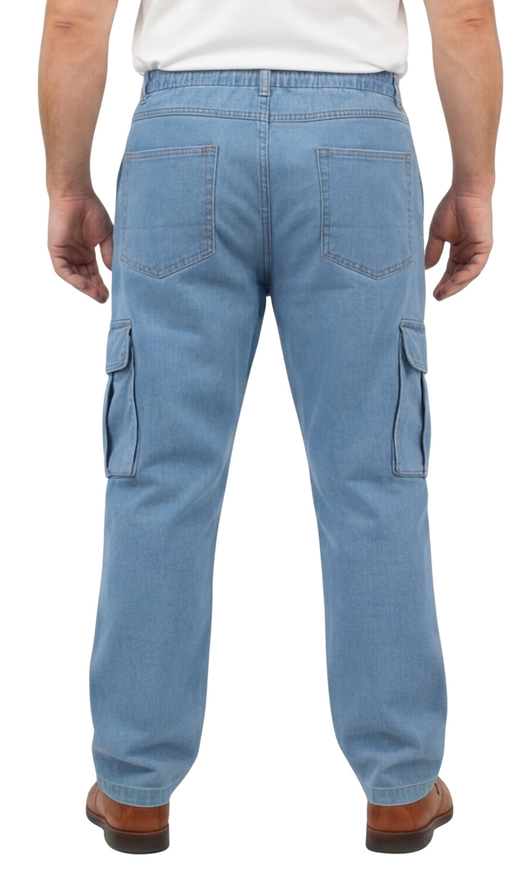 Men's Lightweight Double Cargo Pocket Pull-On Jeans