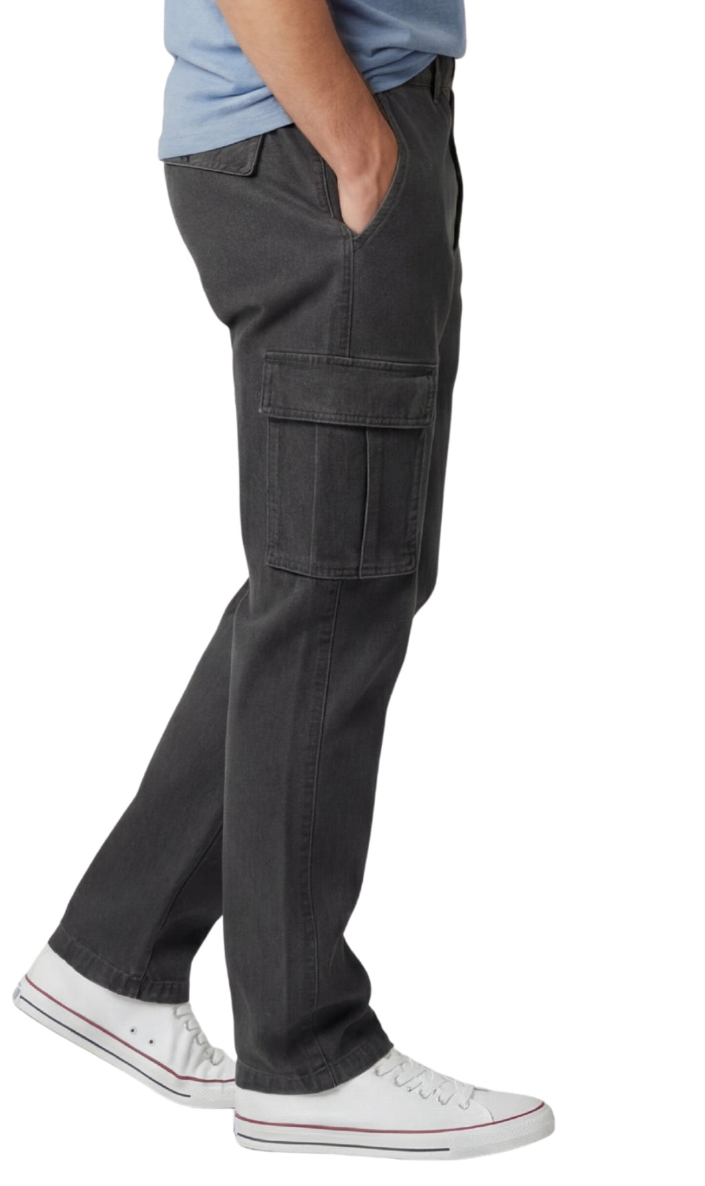 Men's Lightweight Double Cargo Pocket Pull-On Jeans