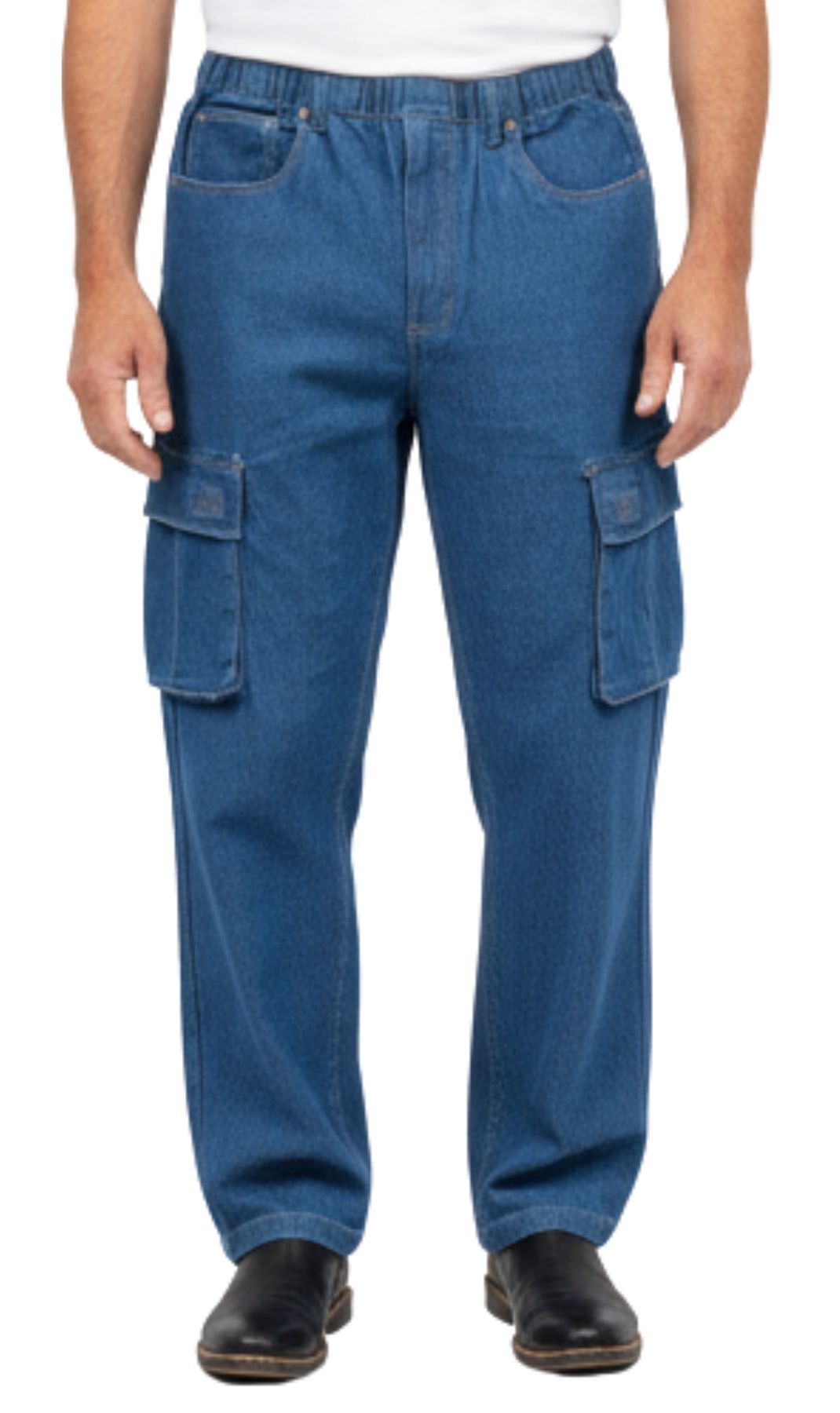 Men's Lightweight Double Cargo Pocket Pull-On Jeans