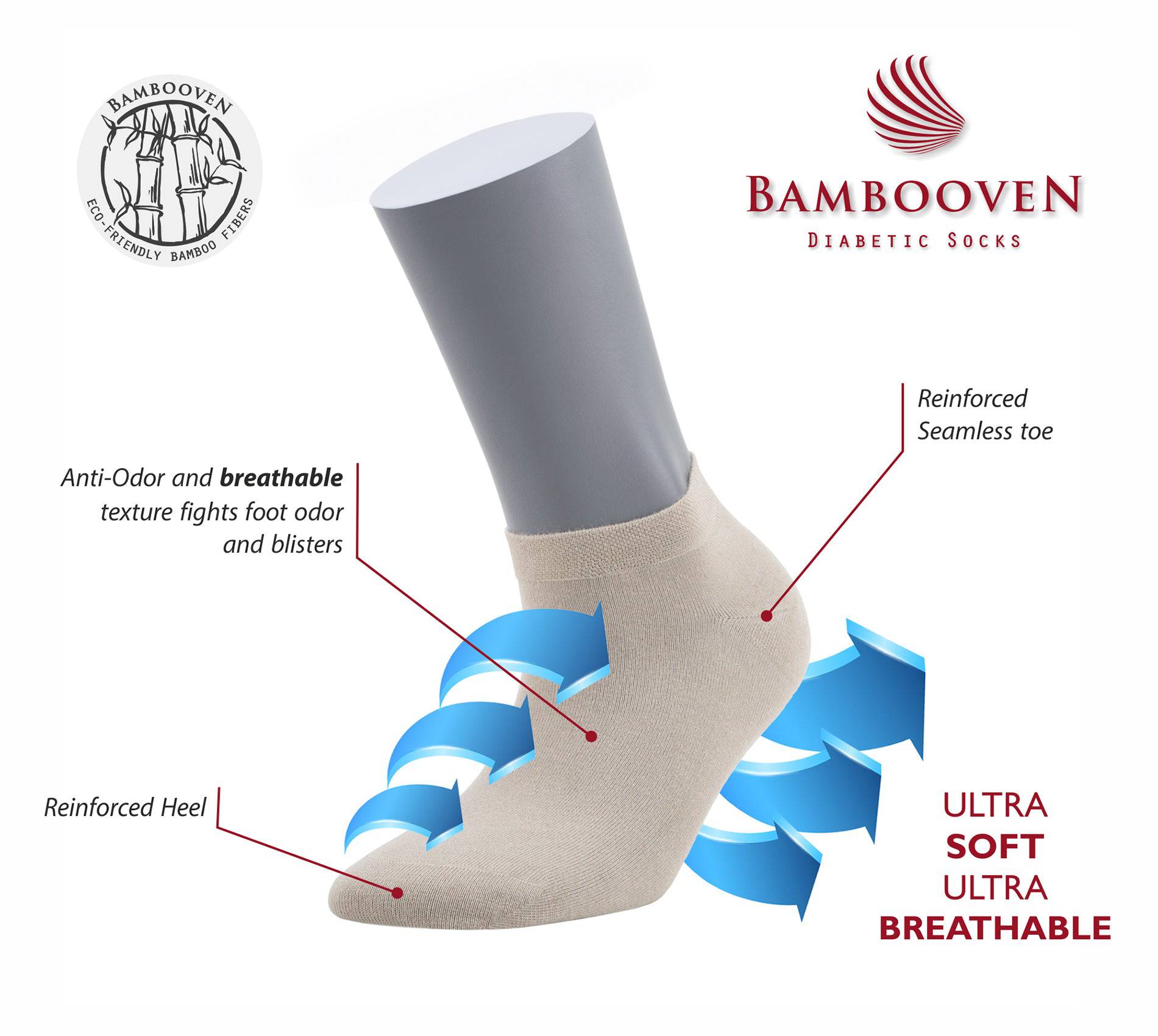 Women’s Bamboo Ankle Socks 3-Pack - 525