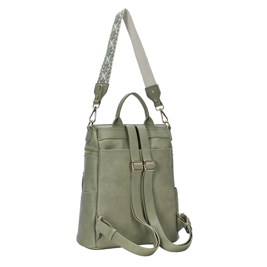 Nyra Webbing Strap Convertible Backpack Purse